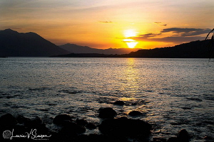 Indonesian Sunset/Photographed at Alami Alor Resort, Indo... by Laurie Slawson 